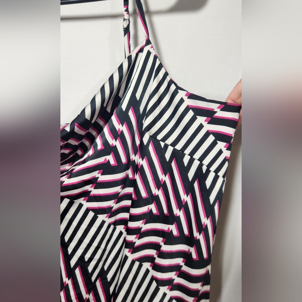 Express Monochrome Black/Pink Striped Dress-Size XL - Picture 5 of 11